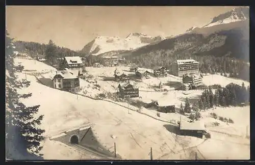 AK Arosa, Panorama im Schnee