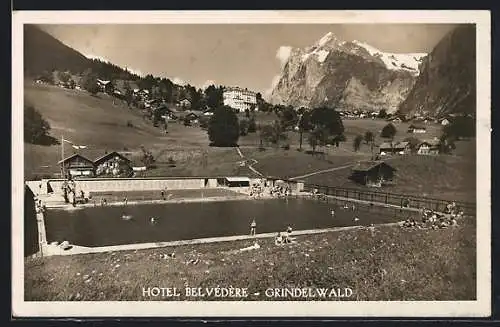 AK Grindelwald, Hotel Belvedere, Schwimmbad