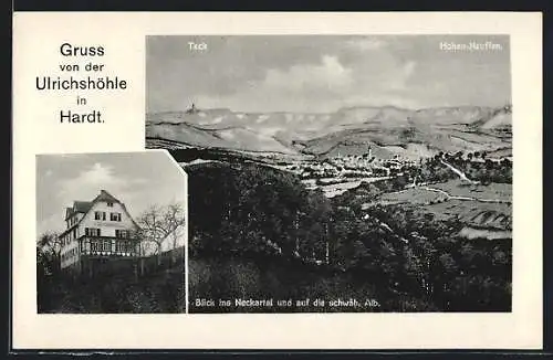 AK Neuffen, Gasthaus Zur Ulrichshöhle von W. Enz, Ortsansicht