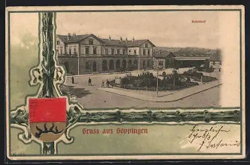 AK Göppingen, Bahnhof, Passepartout