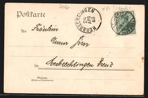AK Reutlingen, Bahnhof und Listdenkmal