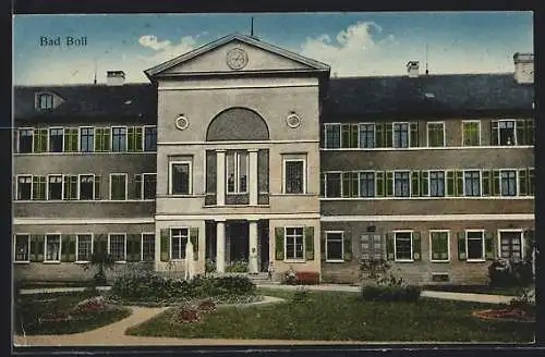 AK Bad Boll, Kurhaus mit Springbrunnen