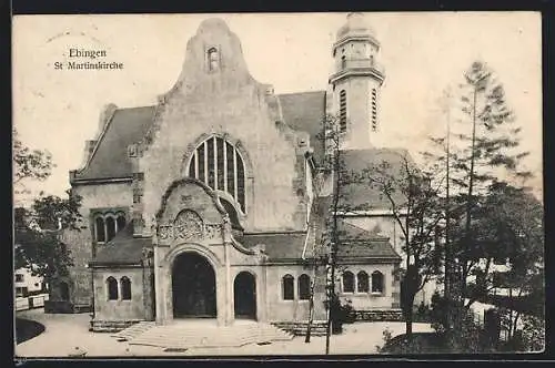 AK Ebingen, Blick zur St. Martinskirche