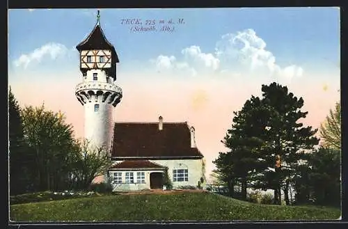 AK Teck /Schwäb. Alb, Gebäude mit Turm