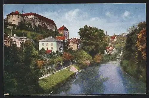 AK Tübingen a. N., Blick von der Alleenbrücke