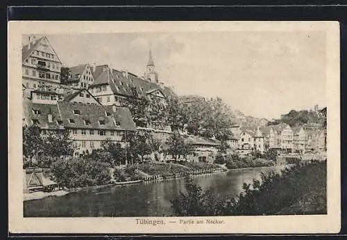 AK Tübingen a. N., Partie am Neckar