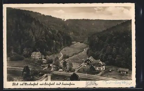 AK Monbachtal, Monbachtal mit Kurhaus und Ferienheim aus der Vogelschau
