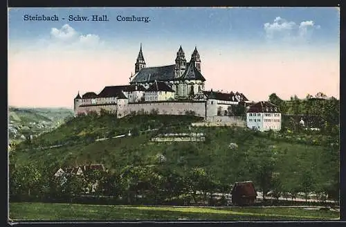 AK Steinbach-Schw. Hall, Comburg mit Umgebung