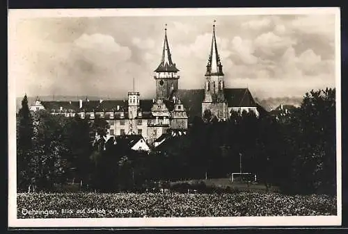 AK Oehringen, Blick auf Schloss und Kirche