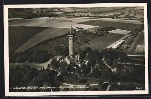 AK Würzburg, Gasthaus Frankenwarte und Aussichtsturm