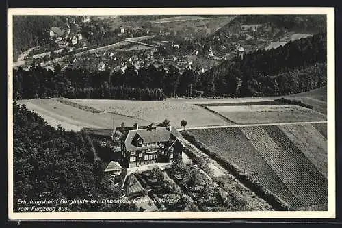 AK Bad Liebenzell, Erholungsheim Burghalde vom Flugzeug aus