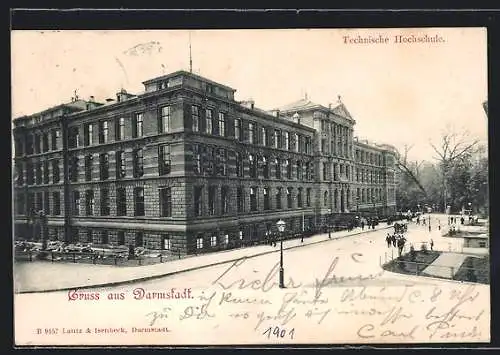 AK Darmstadt, Technische Hochschule mit Strasse