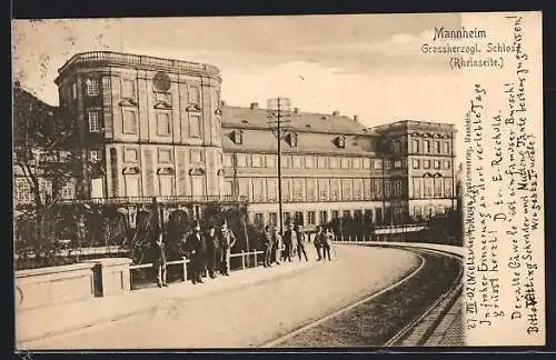 AK Mannheim, Am Schloss, Rheinseite