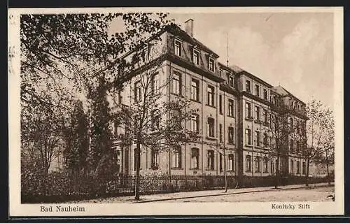 AK Bad Nauheim, Konitzky Stift mit Strasse