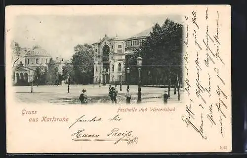 AK Karlsruhe, Festhalle und Vierordsbad