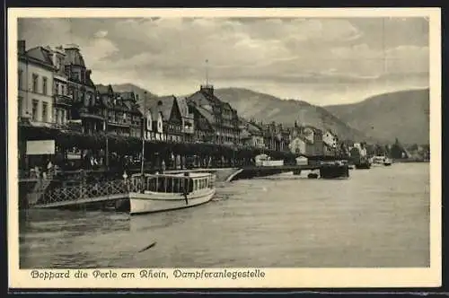 AK Boppard am Rhein, Dampferanlegestelle