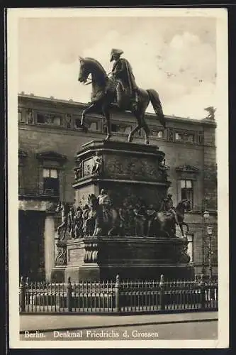 AK Berlin, Denkmal Friedrichs des Grossen