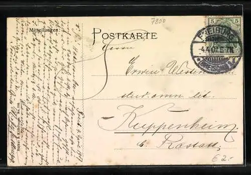 AK Freiburg i. B., Front der Höheren Töchterschule