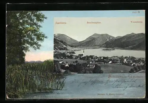 AK Schliersee, Panorama mit Jägerkamp, Brecherspitze & Westerberg