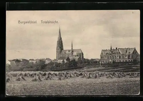 AK Burgwaldniel, Totalansicht mit Kirche