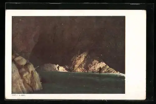 AK Salzburg, Eisriesenwelt im Tennengebirge, Eispalast gegen Mörkdom