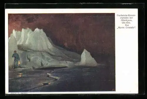 AK Obertraun, Dachstein-Rieseneishöhle, Monte Cristallo