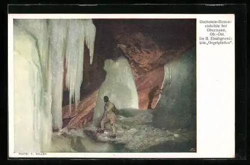 AK Obertraun, Dachstein-Rieseneishöhle, Die Orgelpfeifen