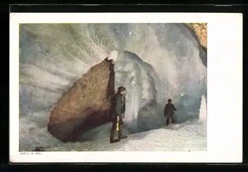 AK Eisriesenwelthöhle im Tennengebirge bei Salzburg, Eistor zum Mörkdom