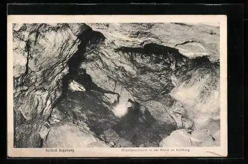 AK Segeberg, Drachenschlucht in der Höhle im Kalkberg