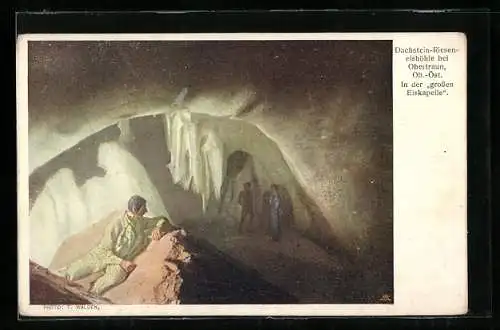 AK Obertraun, Dachstein-Rieseneishöhle - In der grossen Eiskapelle