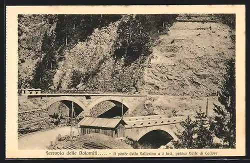 AK Valle di Cadore, Ferrovia delle Dolomiti: Il ponte della Vallesina a 2 luci
