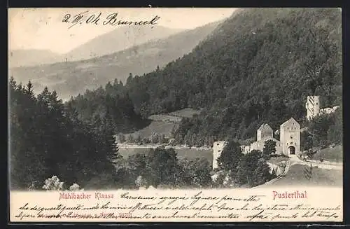 AK Mühlbach /Pusterthal, Mühlbacher Klause mit Umgebung