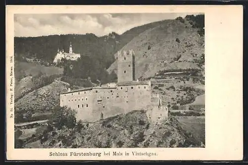 AK Mals in Vitschgau, Schloss Fürstenburg und Umgebung