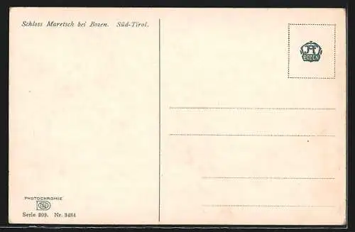 AK Bozen, vor dem Schloss Maretsch