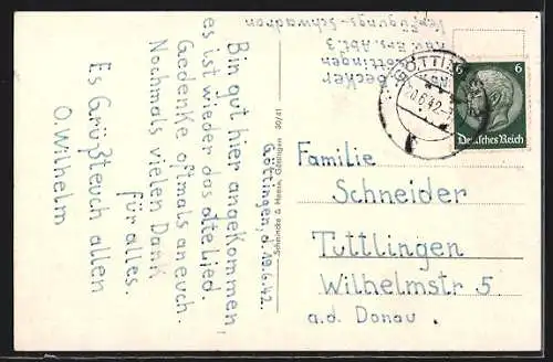 AK Göttingen, Rathaus mit Terrasse