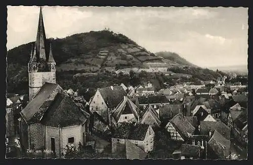 AK Zeil am Main, Teilansicht mit Kirche