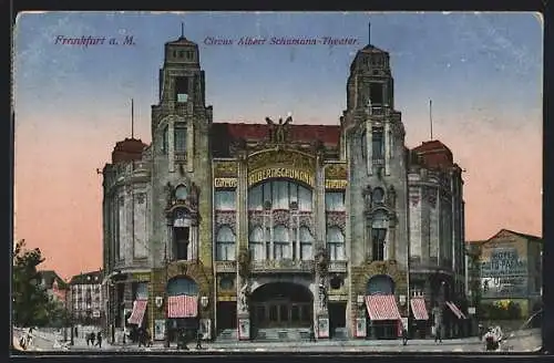 AK Frankfurt /Main, Blick auf Circus Albert-Schumann-Theater