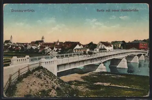AK Donauwörth, Partie mit neuer Donaubrücke
