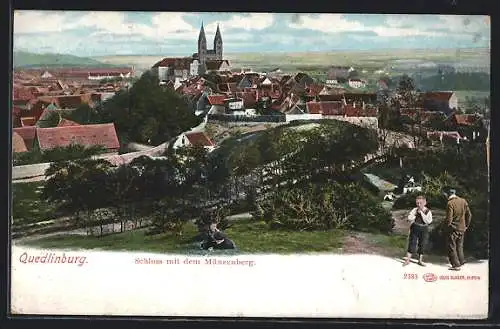 AK Quedlinburg, Schloss mit Münzenberg