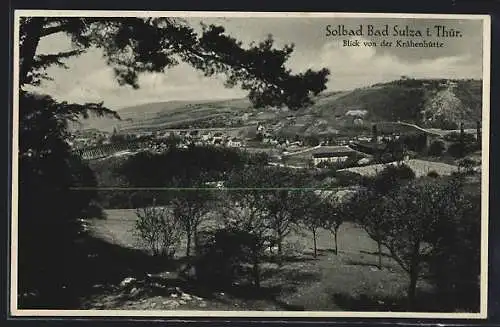 AK Bad Sulza i. Thür., Blick von der Krähenhütte auf den Ort