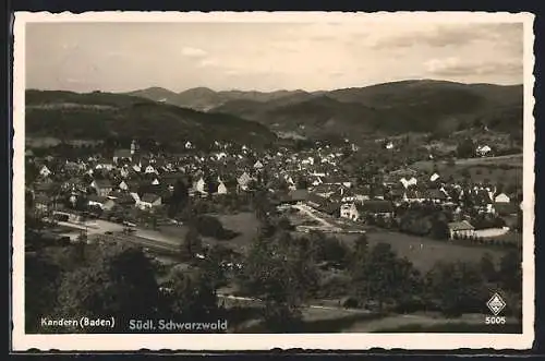 AK Kandern /Baden, Teilansicht mit Kirche