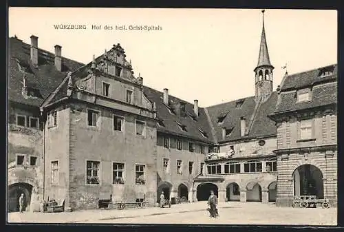 AK Würzburg, Hof des heiligen Geist-Spitals