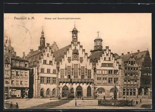 AK Alt-Frankfurt, Römer und Gerechtigkeitsbrunnen