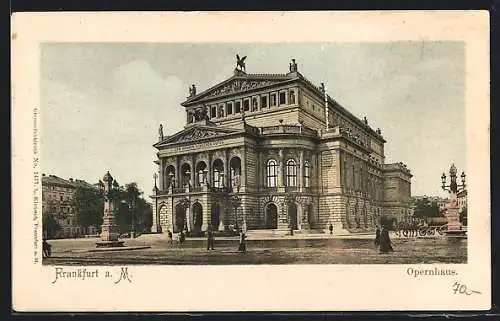 AK Frankfurt a. M., Am Opernhaus