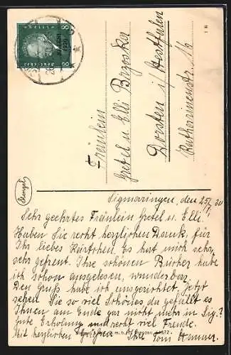 AK Sigmaringen, Donaupartie mit Schloss