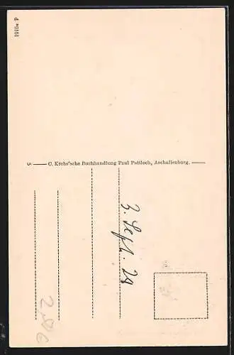 AK Aschaffenburg, Blick auf Stiftsplatz