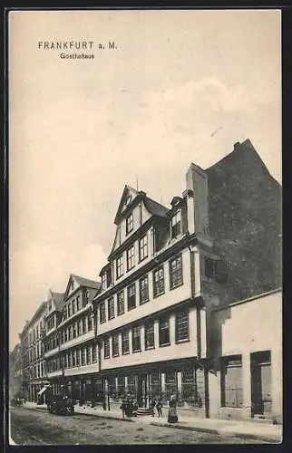 AK Alt-Frankfurt, Goethehaus mit Geschäft