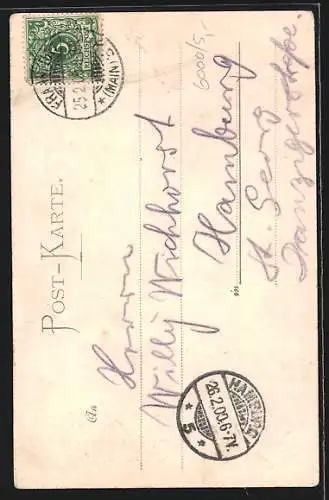 AK Alt-Frankfurt, Lutherhaus mit Geschäften