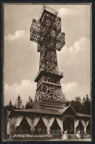 AK Stolberg /Harz, Gasthaus Josephshöhe mit Aussichtsturm