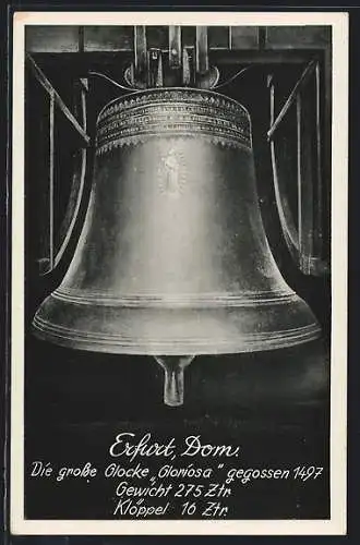 AK Erfurt, Grosse Domglocke Gloriosa